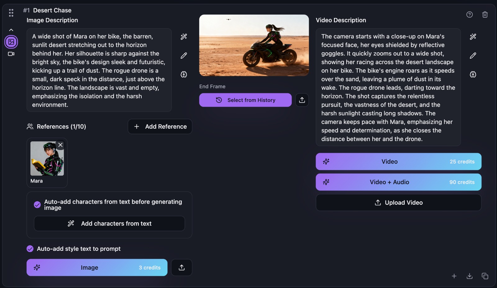 Story Machine platform interface showing video generation and editing capabilities
